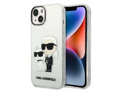 Karl Lagerfeld Glitter Karl&Choupette case for iPhone 14 Plus - transparent Karl Lagerfeld Glitter Karl&Choupette case for iPhone 14 Plus - transparent