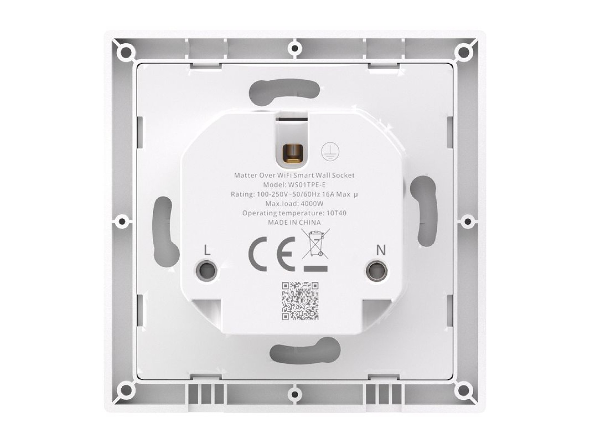 Tomada de parede inteligente Sonoff WS01TPE-E WiFi (Tipo E)