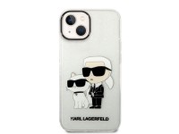 Karl Lagerfeld Glitter Karl&Choupette case for iPhone 14 Plus - transparent Karl Lagerfeld Glitter Karl&Choupette case for iPhone 14 Plus - transparent