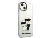 Karl Lagerfeld Glitter Karl&Choupette case for iPhone 14 Plus - transparent Karl Lagerfeld Glitter Karl&Choupette case for iPhone 14 Plus - transparent