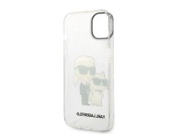 Karl Lagerfeld Glitter Karl&Choupette case for iPhone 14 Plus - transparent Karl Lagerfeld Glitter Karl&Choupette case for iPhone 14 Plus - transparent