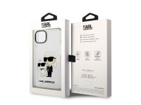 Karl Lagerfeld Glitter Karl&Choupette case for iPhone 14 Plus - transparent Karl Lagerfeld Glitter Karl&Choupette case for iPhone 14 Plus - transparent
