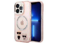 Capa rígida Karl Lagerfeld KLHMP14LHKCP para iPhone 14 Pro de 6,1" rosa/rosa Karl & Choupette Magsaf Capa rígida Karl Lagerfeld KLHMP14LHKCP para iPhone 14 Pro de 6,1" rosa/rosa Karl & Choupette Magsaf
