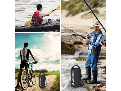 Wozinsky WWK-10 waterproof bag for sup kayak 10l - black Wozinsky WWK-10 waterproof bag for sup kayak 10l - black