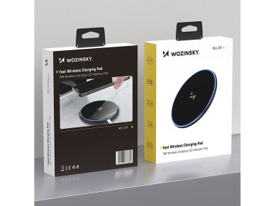 Wozinsky WLI-01Y 15W Qi Inductive Charger with USB-C Cable - Black