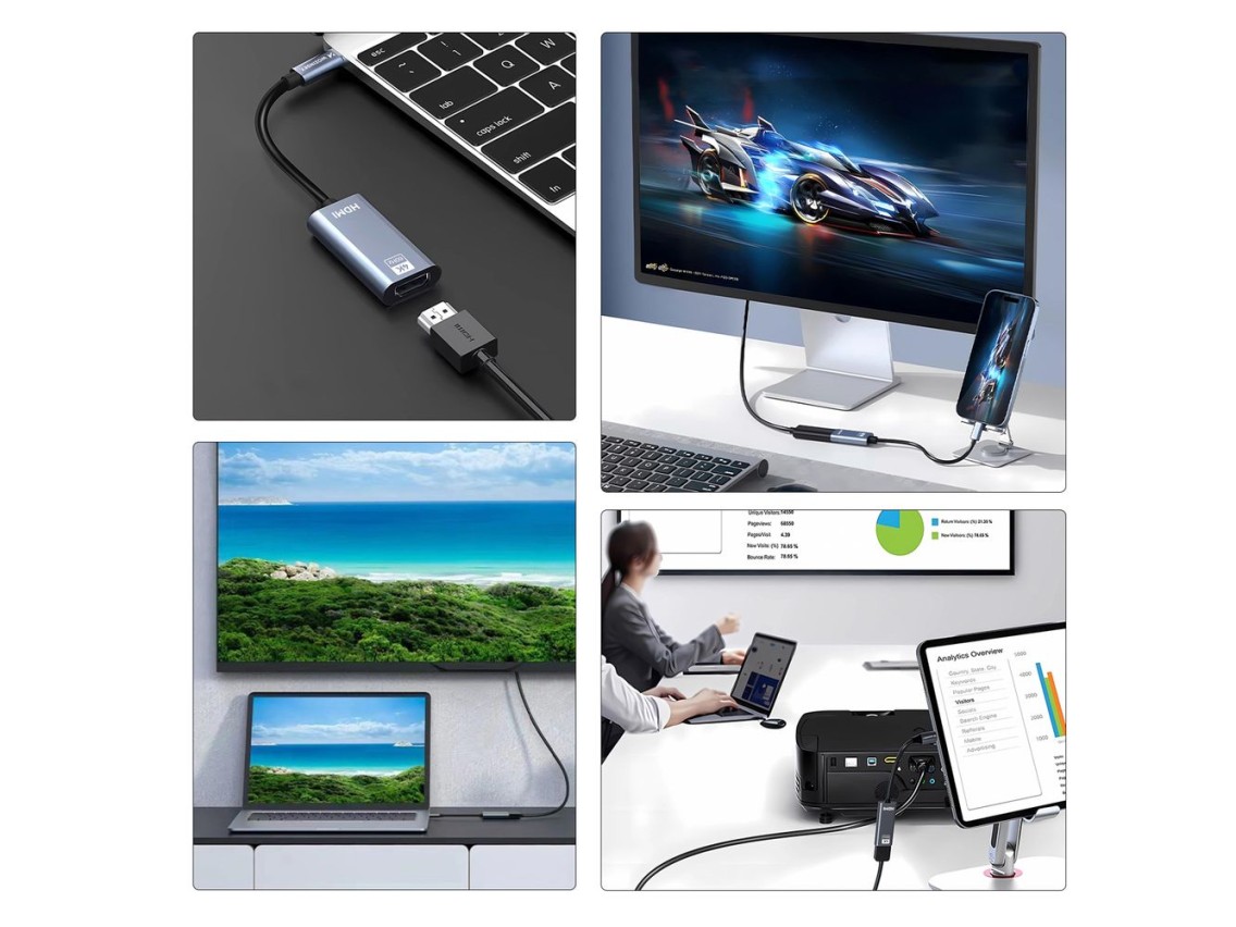Wozinsky WACH-01 USB-C - HDMI 4K 60Hz Adapter - Black