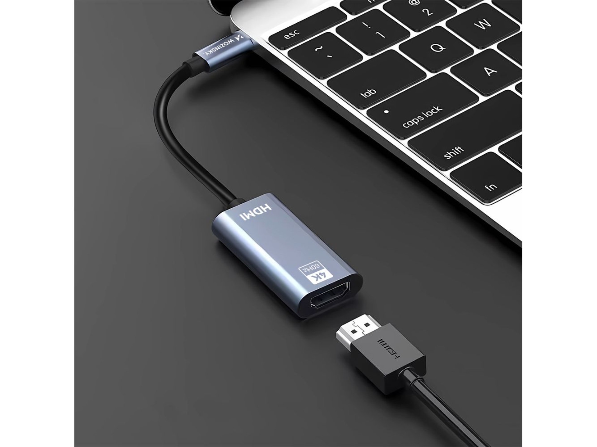 Wozinsky WACH-01 USB-C - HDMI 4K 60Hz Adapter - Black