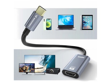 Adaptador Wozinsky WACH-01 USB-C - HDMI 4K 60Hz - Negro