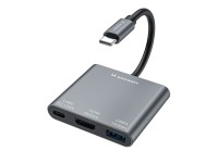 Hub Wozinsky WHCH-01 USB-C PD 100W HDMI 4K@30Hz USB-A 10Gbps - gray