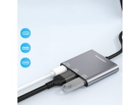 Hub Wozinsky WHCH-01 USB-C PD 100W HDMI 4K@30Hz USB-A 10Gbps - gray Hub Wozinsky WHCH-01 USB-C PD 100W HDMI 4K@30Hz USB-A 10Gbps - gray