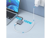 Hub Wozinsky WHCH-01 USB-C PD 100W HDMI 4K@30Hz USB-A 10Gbps - gray Hub Wozinsky WHCH-01 USB-C PD 100W HDMI 4K@30Hz USB-A 10Gbps - gray