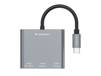 Hub Wozinsky WHCH-01 USB-C PD 100W HDMI 4K@30Hz USB-A 10Gbps - gray Hub Wozinsky WHCH-01 USB-C PD 100W HDMI 4K@30Hz USB-A 10Gbps - gray