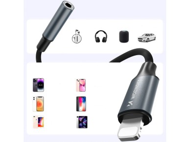 Wozinsky WALJ-01 Lightning adapter - 3.5mm mini jack - black