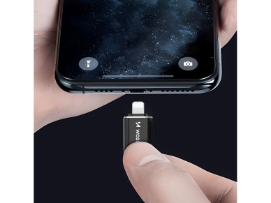 Adaptador Wozinsky WALC-01 Lightning para USB-C - Preto
