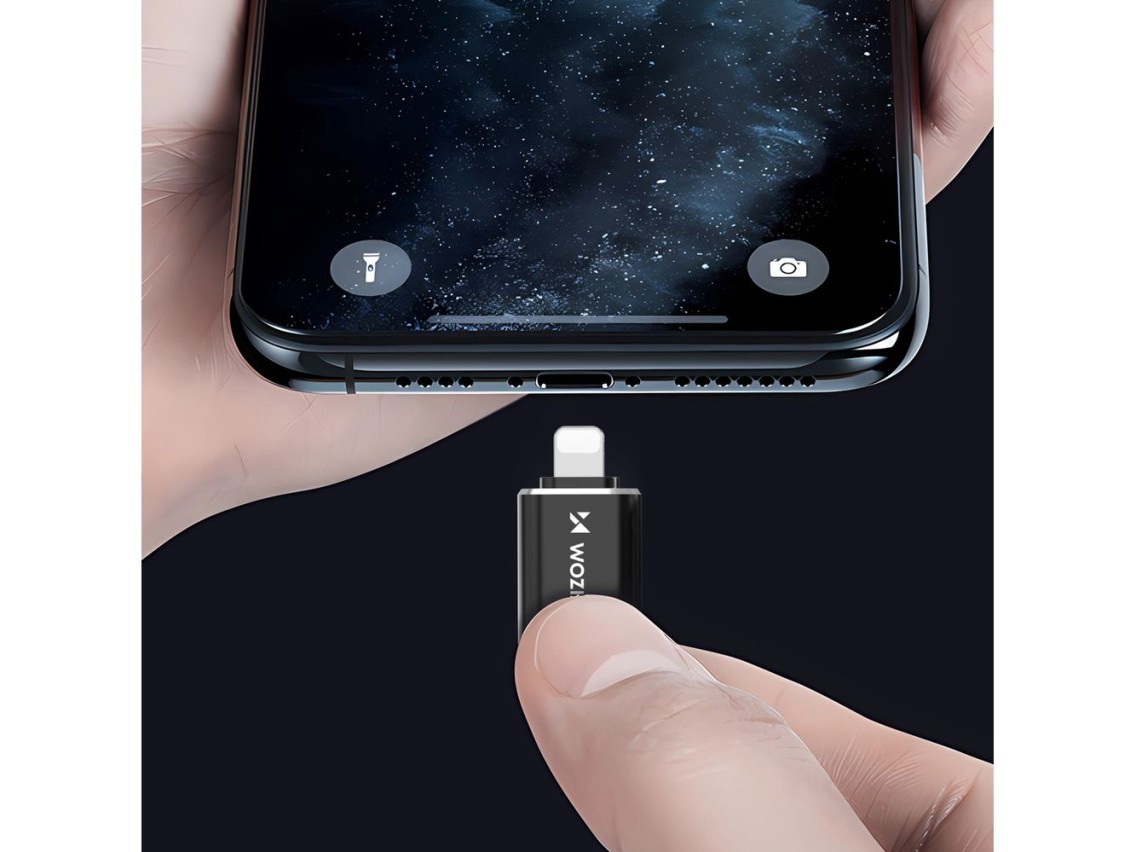 Adaptador Wozinsky WALC-01 Lightning para USB-C - Preto
