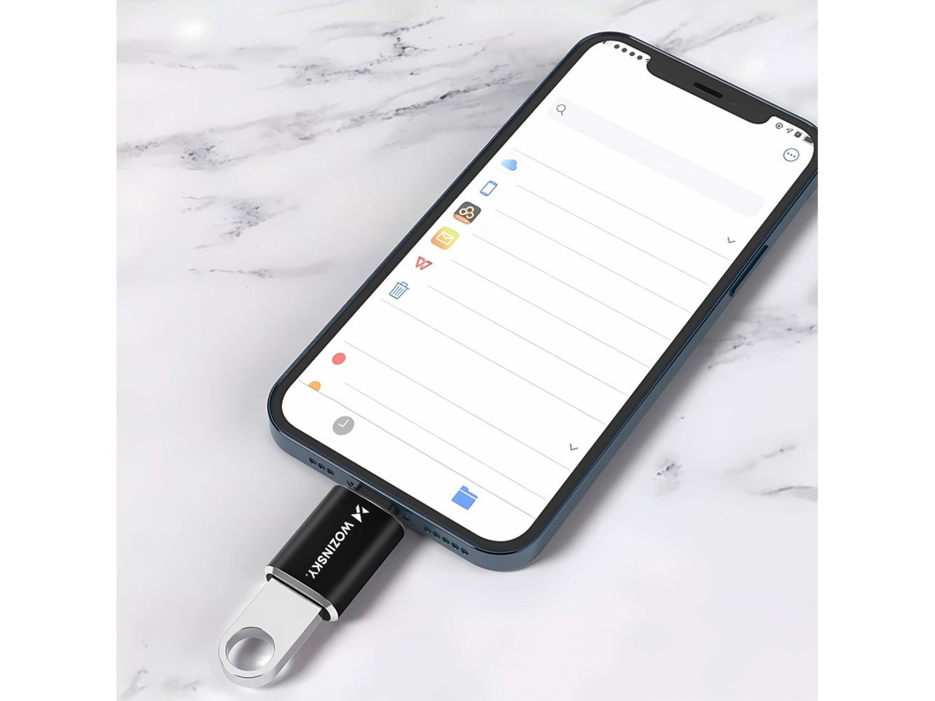 Adaptador Wozinsky WALA-01 Lightning a USB-A OTG - Negro