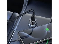 Carregador veicular Wozinsky 65W USB-C PD 65W / USB-A 45W QC 3.0 - Preto Carregador veicular Wozinsky 65W USB-C PD 65W / USB-A 45W QC 3.0 - Preto