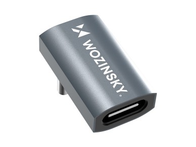 Adaptador angular USB-C Wozinsky WPKF-01 - USB-C 40 Gb/s 240 W 8K OTG - Gris Adaptador angular USB-C Wozinsky WPKF-01 - USB-C 40 Gb/s 240 W 8K OTG - Gris