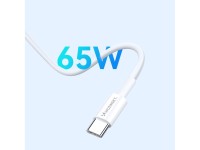 Carregador Wozinsky GaN de 65 W com portas USB-A e 2 portas USB-C, com cabo USB-C de 65 W - Branco Carregador Wozinsky GaN de 65 W com portas USB-A e 2 portas USB-C, com cabo USB-C de 65 W - Branco