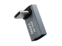 Adaptador angular USB-C Wozinsky WPKF-01 - USB-C 40 Gb/s 240 W 8K OTG - Gris Adaptador angular USB-C Wozinsky WPKF-01 - USB-C 40 Gb/s 240 W 8K OTG - Gris