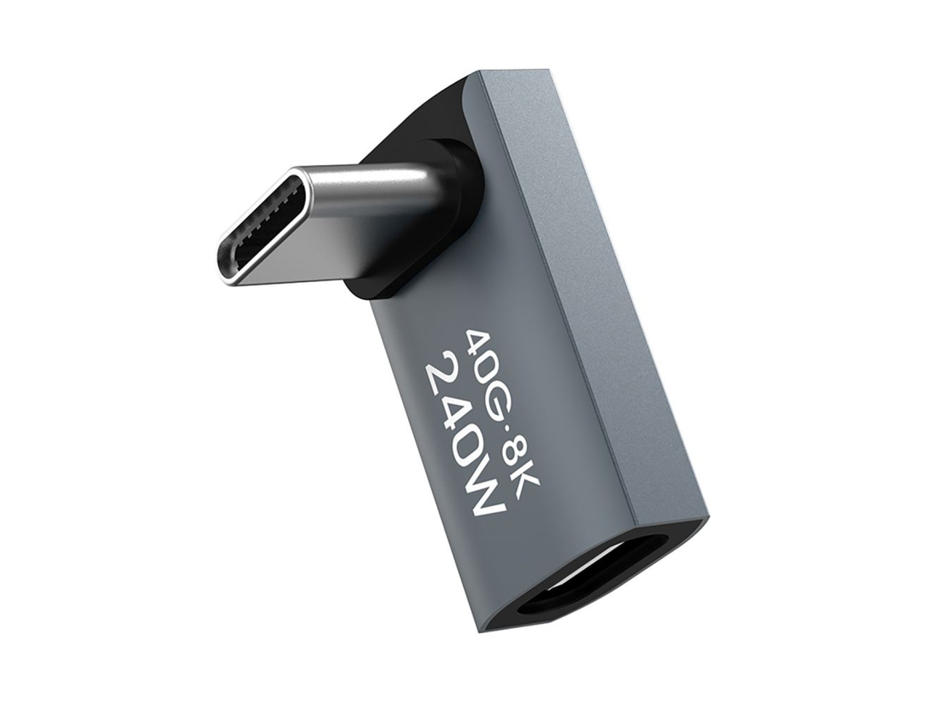 Adaptador angular USB-C Wozinsky WPKF-01 - USB-C 40 Gb/s 240 W 8K OTG - Gris