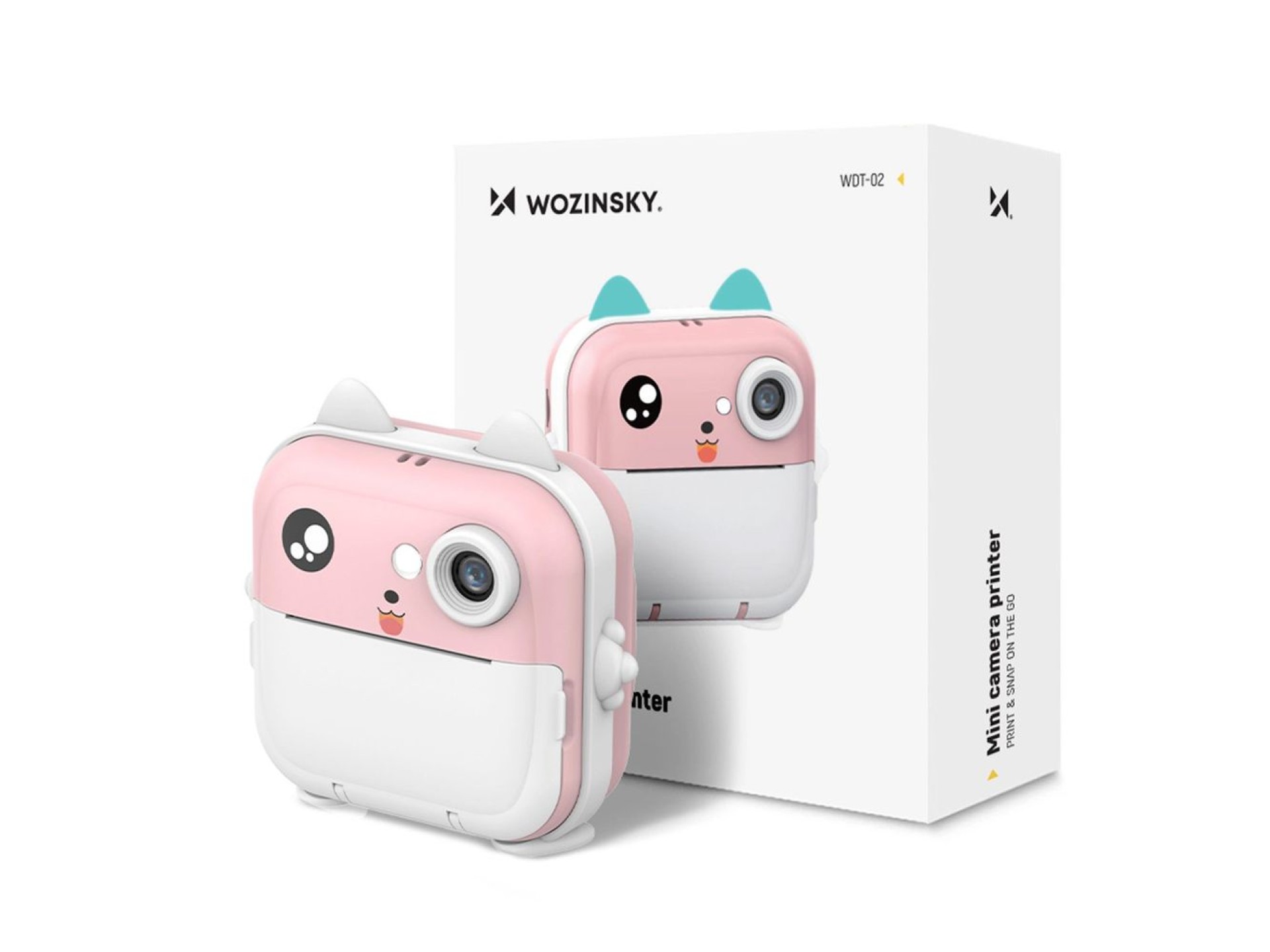 Wozinsky WDT-01 Thermal Printer Camera for Kids - Pink