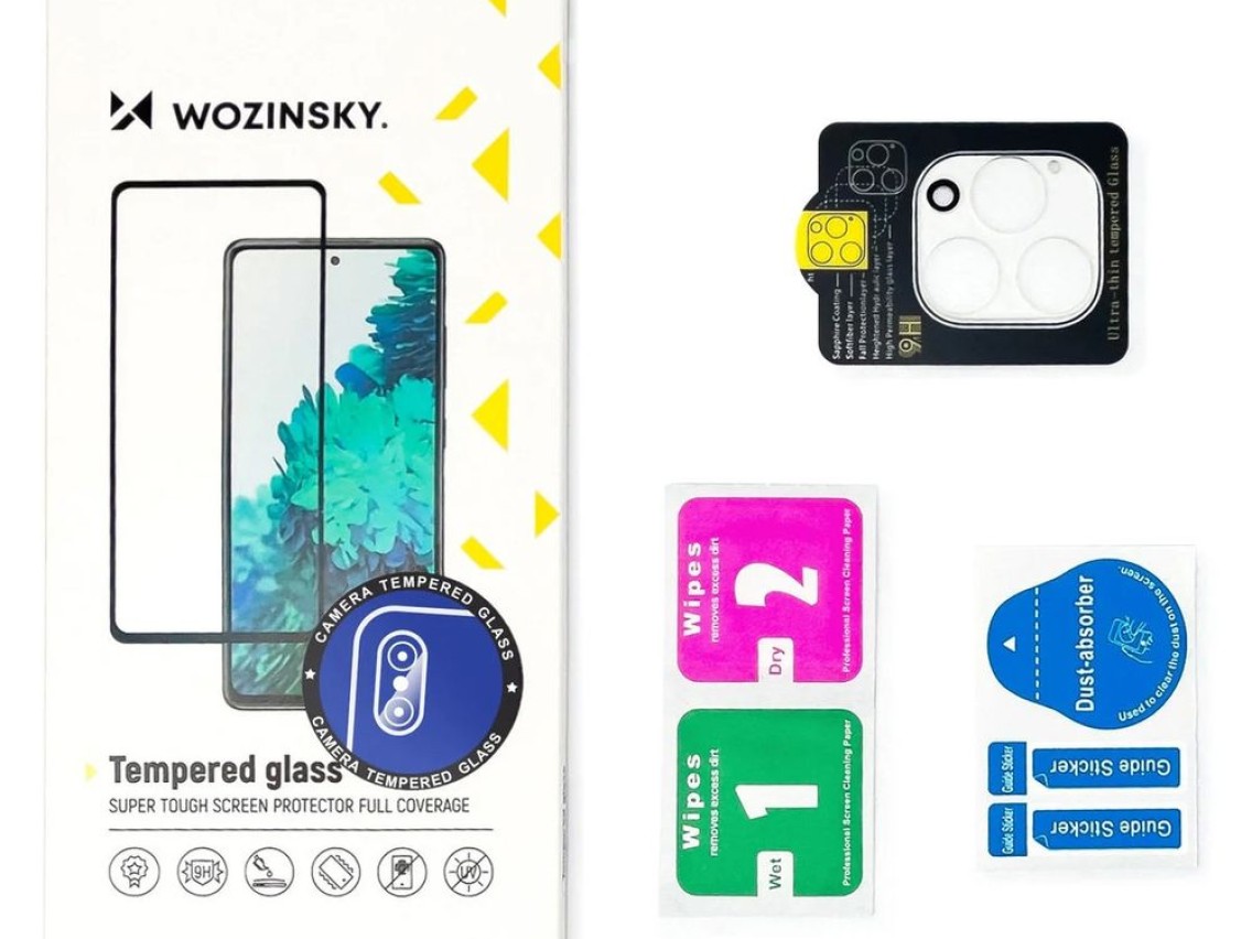 Lentes de proteção para câmera Wozinsky Full Camera Glass para Samsung Galaxy A06 5G, pacote com 2 u
