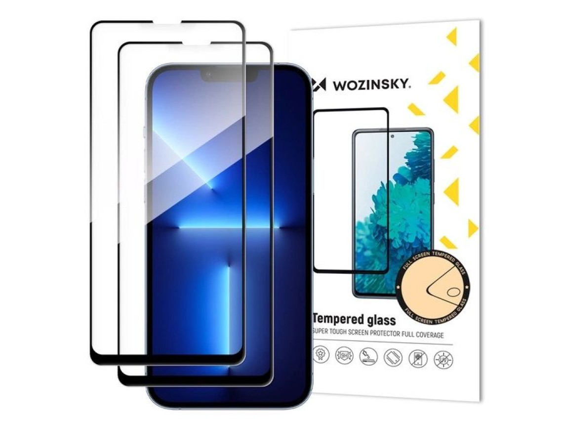 Película de vidro temperado Wozinsky com cola total para Xiaomi Redmi Note 14 5G / Note 14 4G, pacot