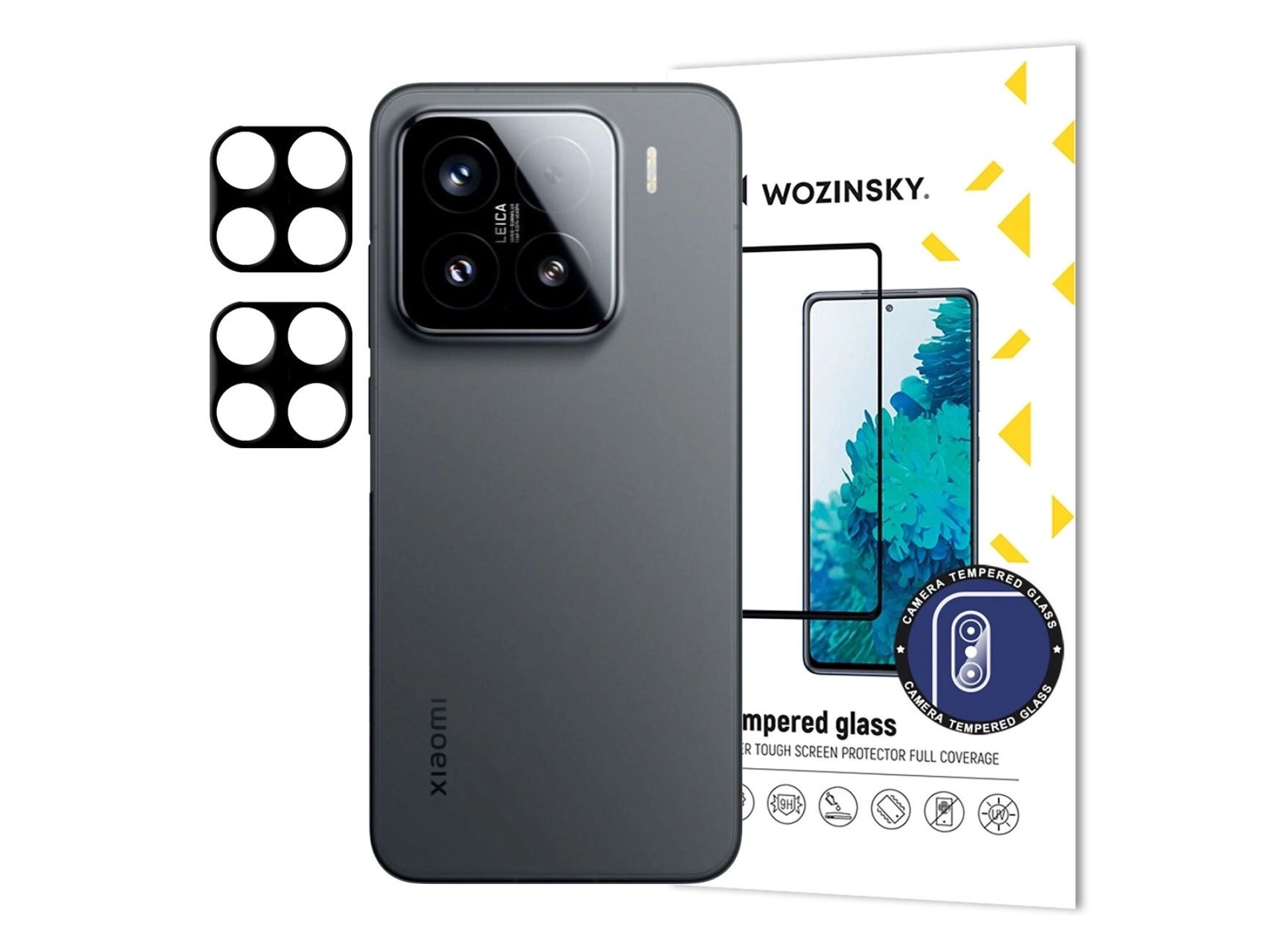 Película de vidro temperado Wozinsky para câmera completa do Xiaomi Redmi Note 14S, pacote com 2 uni