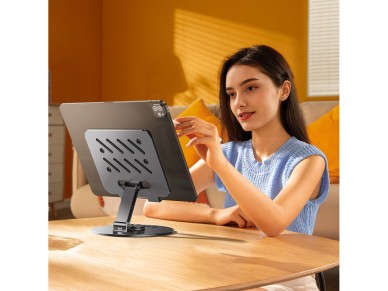 Soporte giratorio de aluminio para tablet Wozinsky WRS-DSY84SS de 360� - Gris
