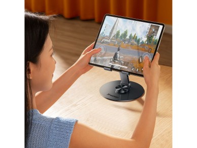 Soporte giratorio de aluminio para tablet Wozinsky WRS-DSY84SS de 360� - Gris