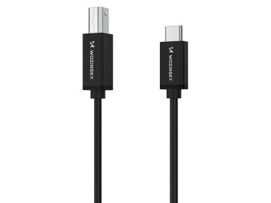 Cable USB-B - USB-C Wozinsky WKDDY2S de 2 m - Negro