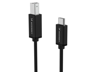 Cable USB-B - USB-C Wozinsky WKDDY2S de 2 m - Negro