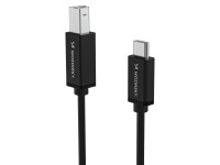 Cable USB-B - USB-C Wozinsky WKDDY2S de 2 m - Negro Cable USB-B - USB-C Wozinsky WKDDY2S de 2 m - Negro