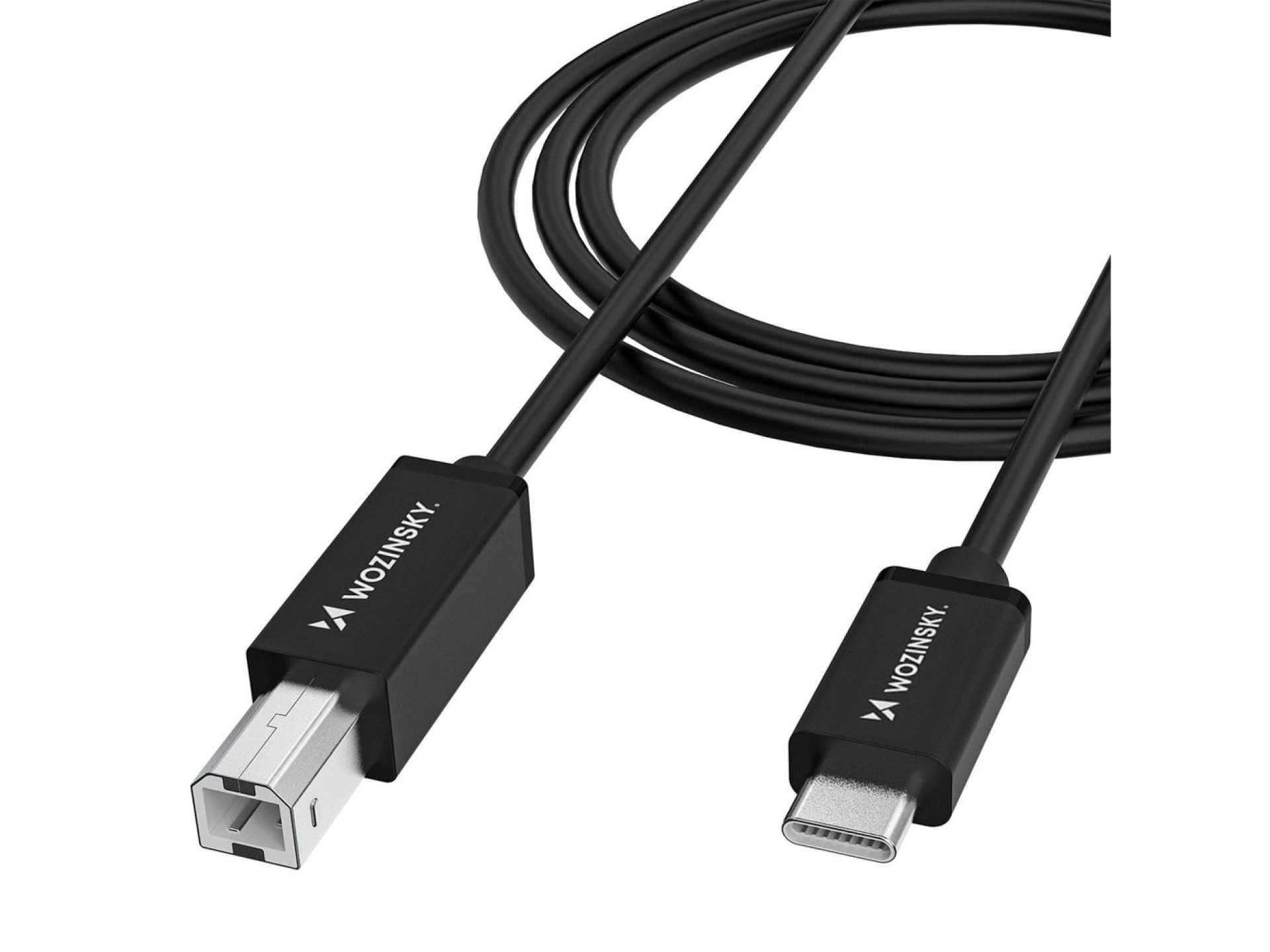 Cable USB-B - USB-C Wozinsky WKDDY1S de 1 m - Negro