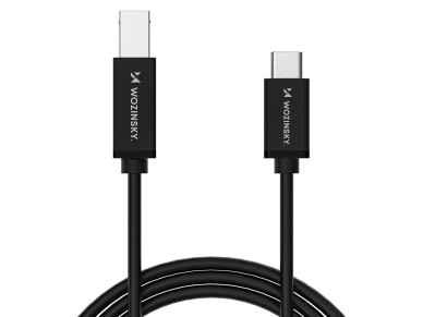 Cable USB-B - USB-C Wozinsky WKDDY1S de 1 m - Negro