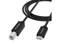 Cable USB-B - USB-C Wozinsky WKDDY1S de 1 m - Negro
