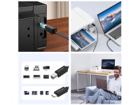 Cable USB-B - USB-C Wozinsky WKDDY1S de 1 m - Negro Cable USB-B - USB-C Wozinsky WKDDY1S de 1 m - Negro