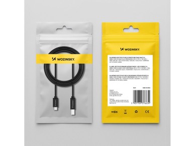 Cable USB-B - USB-C Wozinsky WKDDY1S de 1 m - Negro