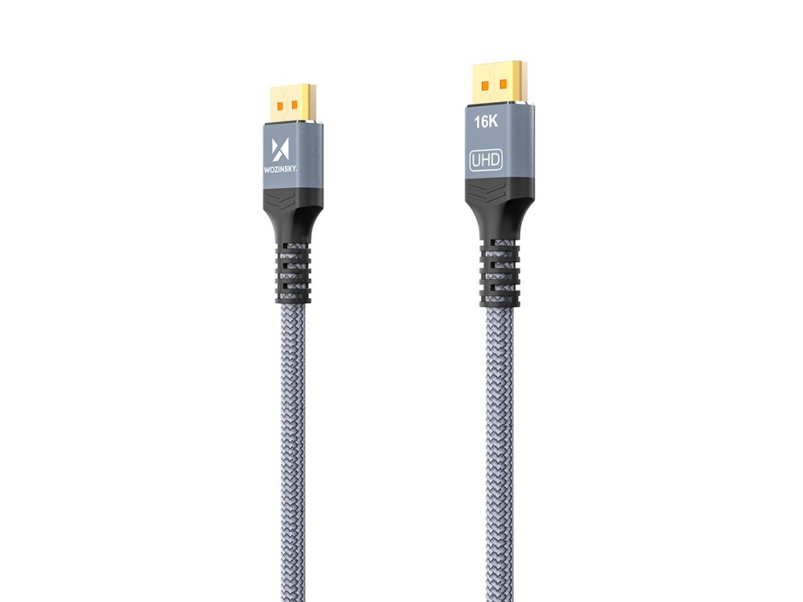 Wozinsky WPS-16AYL1S DisplayPort 2.1 Cable 80Gb/s 16K@60Hz 8K@120Hz 4K@240Hz HDR HDCP DSC 1m - Black