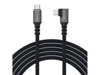 Cabo Wozinsky WPS2-UY41S USB-C USB4 40Gb/s 240W 2m Angular - Preto Cabo Wozinsky WPS2-UY41S USB-C USB4 40Gb/s 240W 2m Angular - Preto