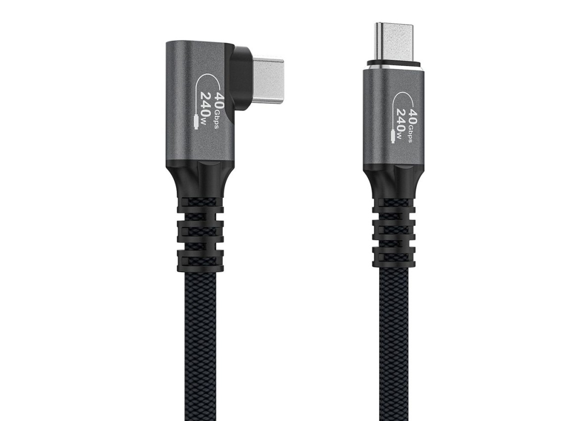 Cabo Wozinsky WPS2-UY41S USB-C USB4 40Gb/s 240W 2m Angular - Preto
