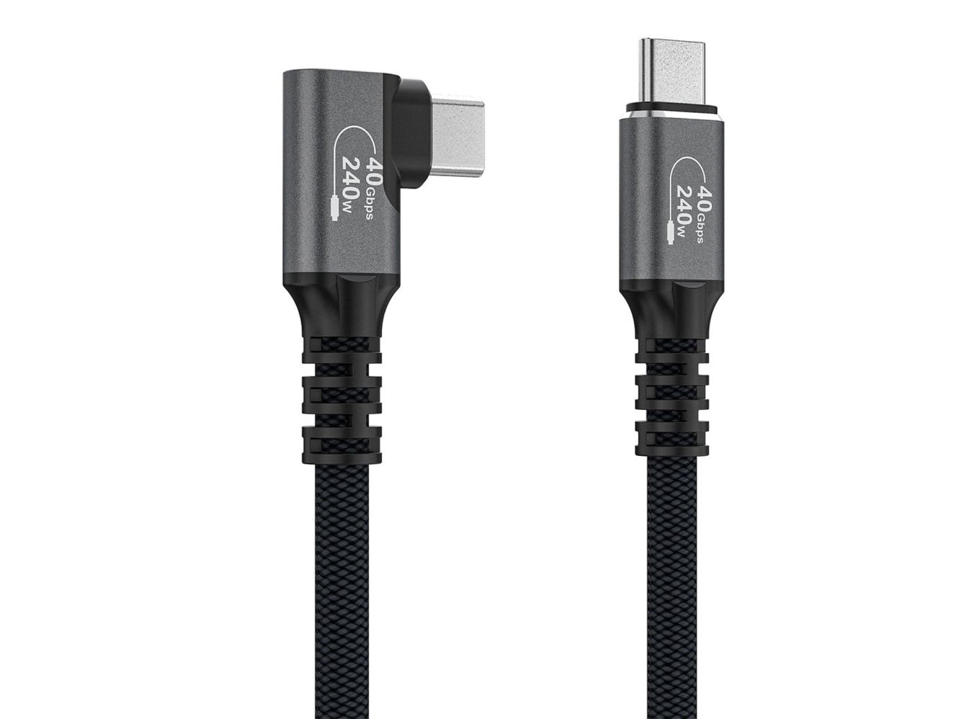 Cabo Wozinsky WPS1-UY41S USB-C USB4 40Gb/s 240W 1,5m 4K Angular - Preto