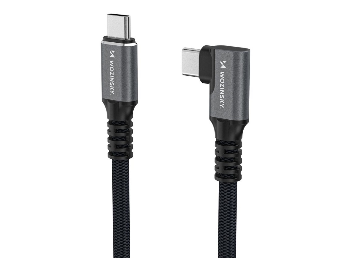 Cabo Wozinsky WPS1-UY41S USB-C USB4 40Gb/s 240W 1,5m 4K Angular - Preto