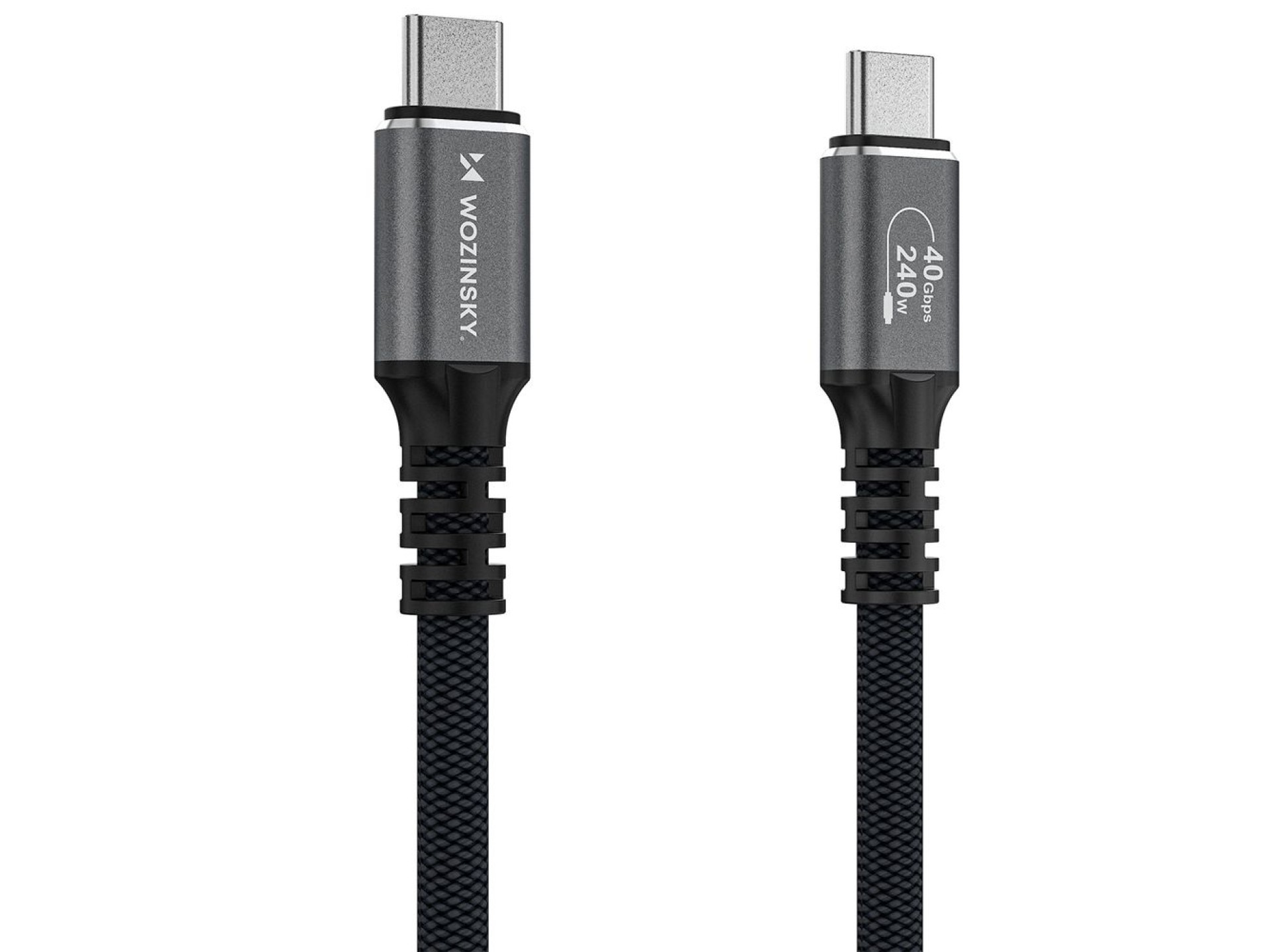 Cabo Wozinsky WPS-UY42S USB-C USB4 40Gb/s 240W 2m 4K - Preto