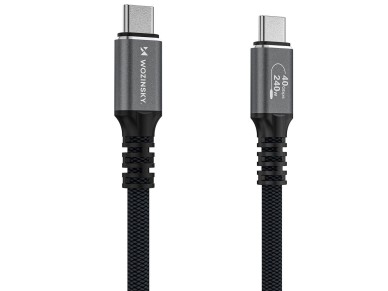 Wozinsky WPS-UY415S USB-C USB4 Cable 40Gb/s 240W 1.5m 4K - Black Wozinsky WPS-UY415S USB-C USB4 Cable 40Gb/s 240W 1.5m 4K - Black
