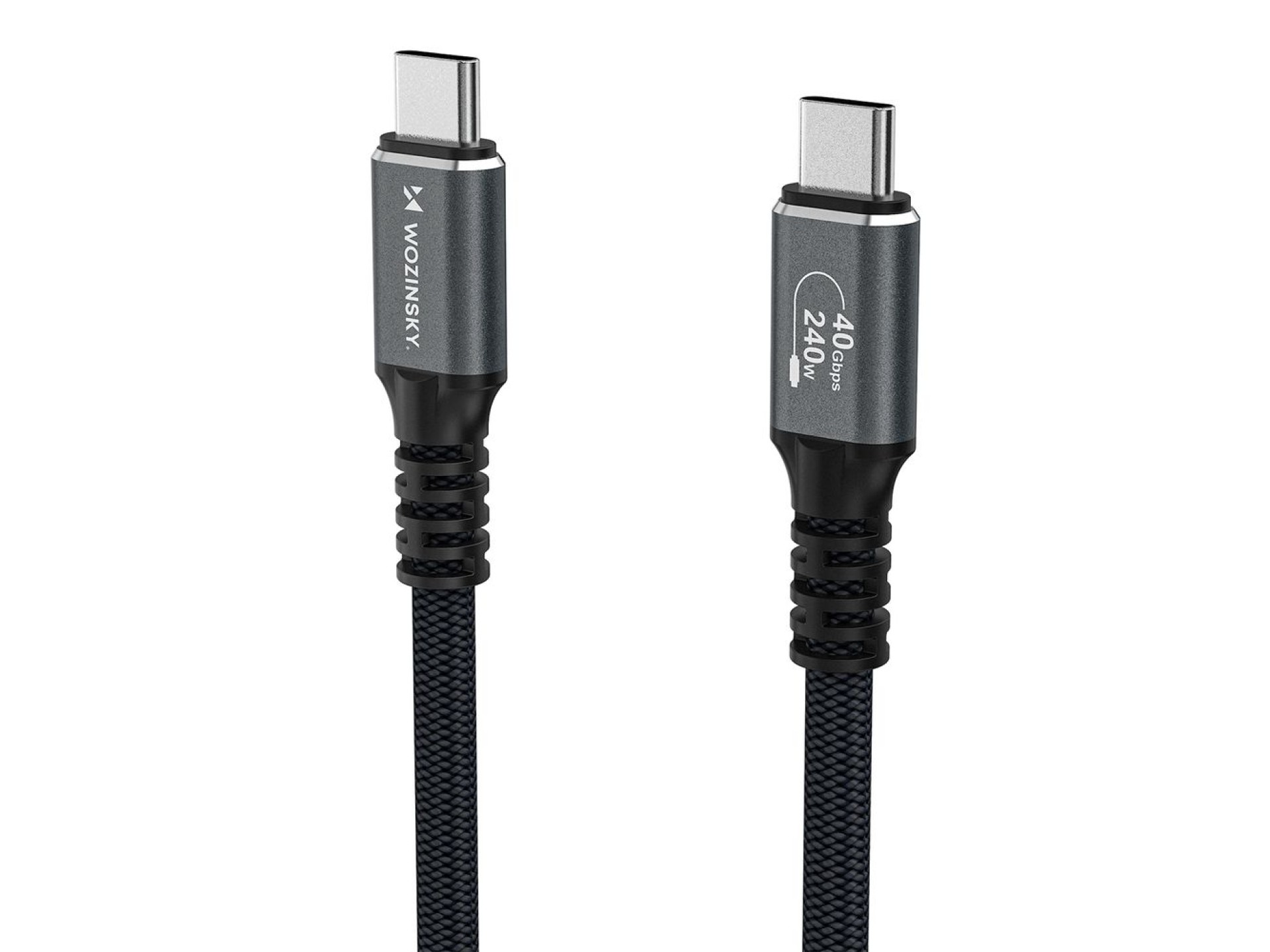 Cabo Wozinsky WPS-UY41S USB-C USB4 40Gb/s 240W 1m 4K - Preto
