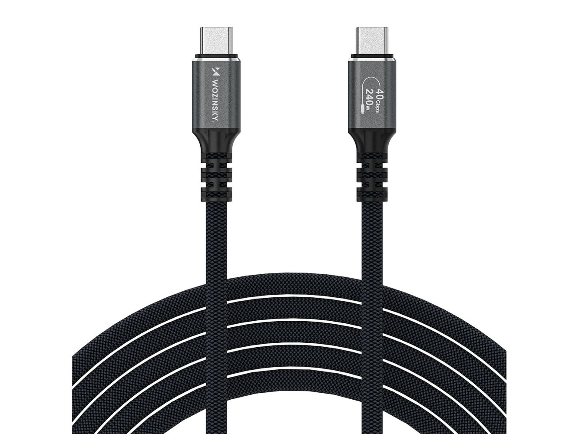 Cabo Wozinsky WPS-UY41S USB-C USB4 40Gb/s 240W 1m 4K - Preto