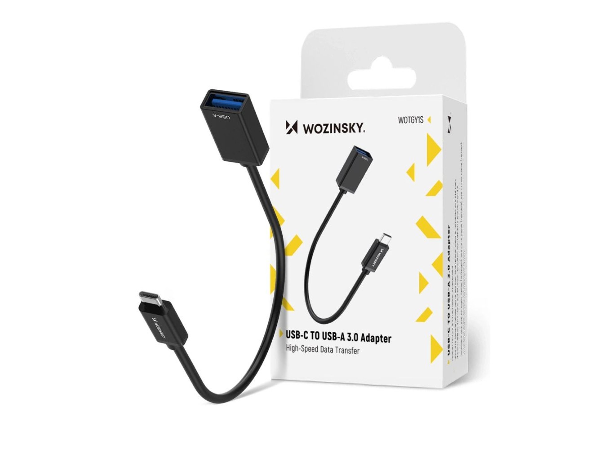 Adaptador OTG Wozinsky WOTGY1S USB-C 3.0 (macho) - USB-A 3.0 (hembra) - Negro
