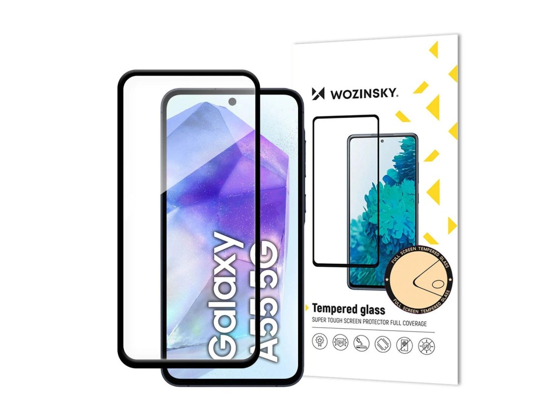 Protector de pantalla completo de vidrio templado Wozinsky con adhesivo completo para Samsung Galaxy
